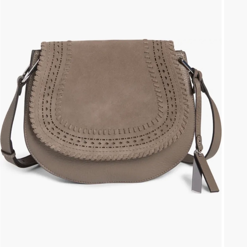 Vince Camuto Kirie Suede and Leather Crossbody Purse